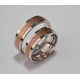 Verighete din aur alb si rosu, diamant