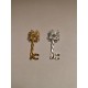 Pandant cheie din argint,filigran, diamant