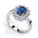 Inel cu safir si diamante